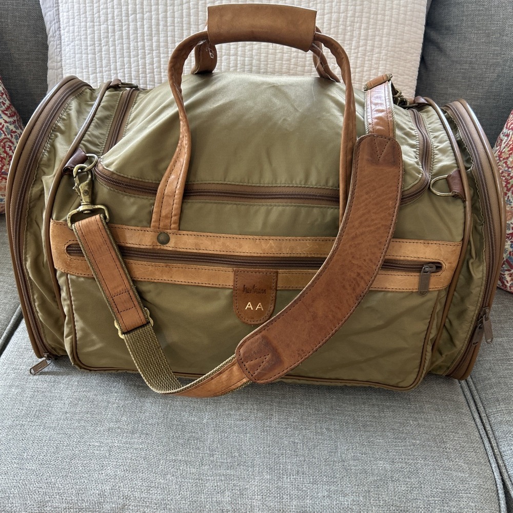 Hartmann Ballistic Nylon Leather Trim Carry On Duffle Bag Vintage 20" Suitcase